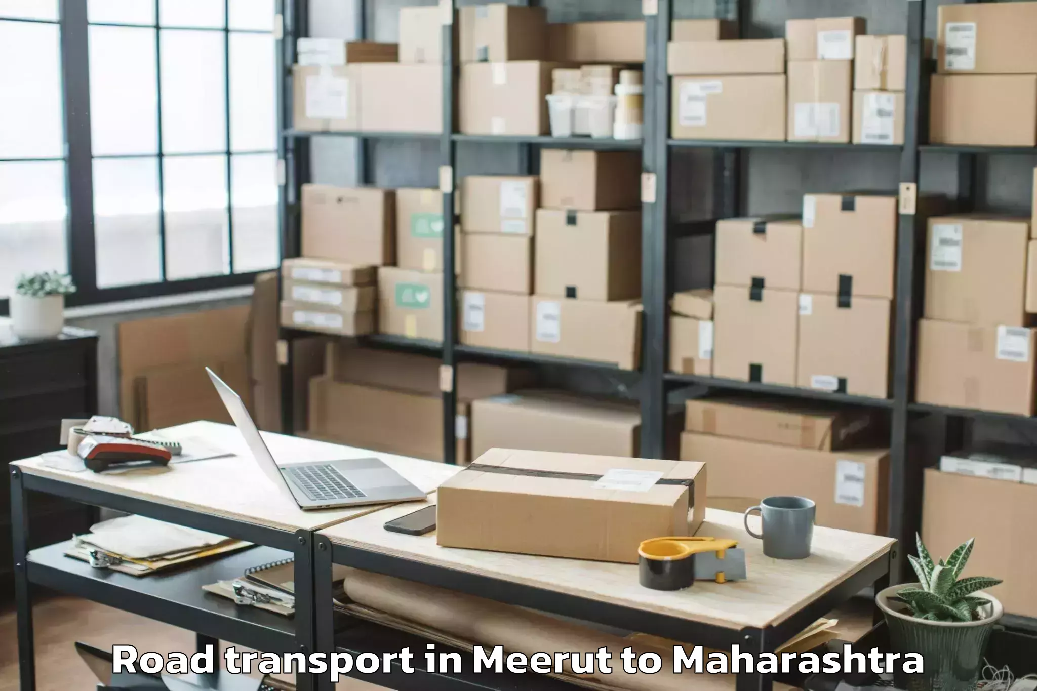 Book Meerut to Shindkheda Road Transport Online